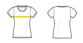 Fitted-cut shirt diagram